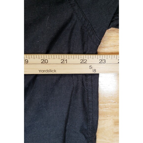 Machine Men’s XL Black Short Sleeve Button Up Shirt Embroidered Pockets Casual - Picture 7 of 8